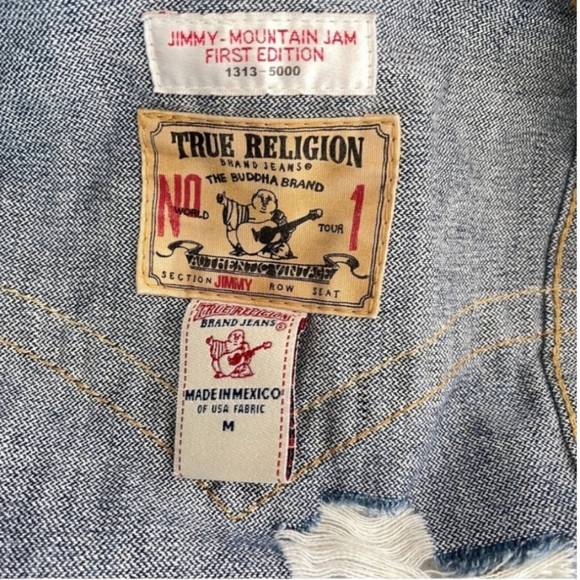True Religion Limited Edition Numbered /5000 Denim Jean Jacket Size M women's - Picture 3 of 6
